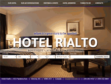 Tablet Screenshot of hotelrialto.ca